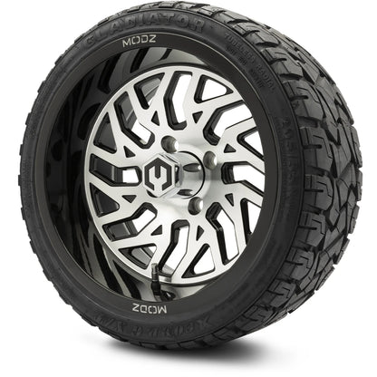 MODZ® 14" Carnage Machined Black Wheels & Off-Road Tires Combo