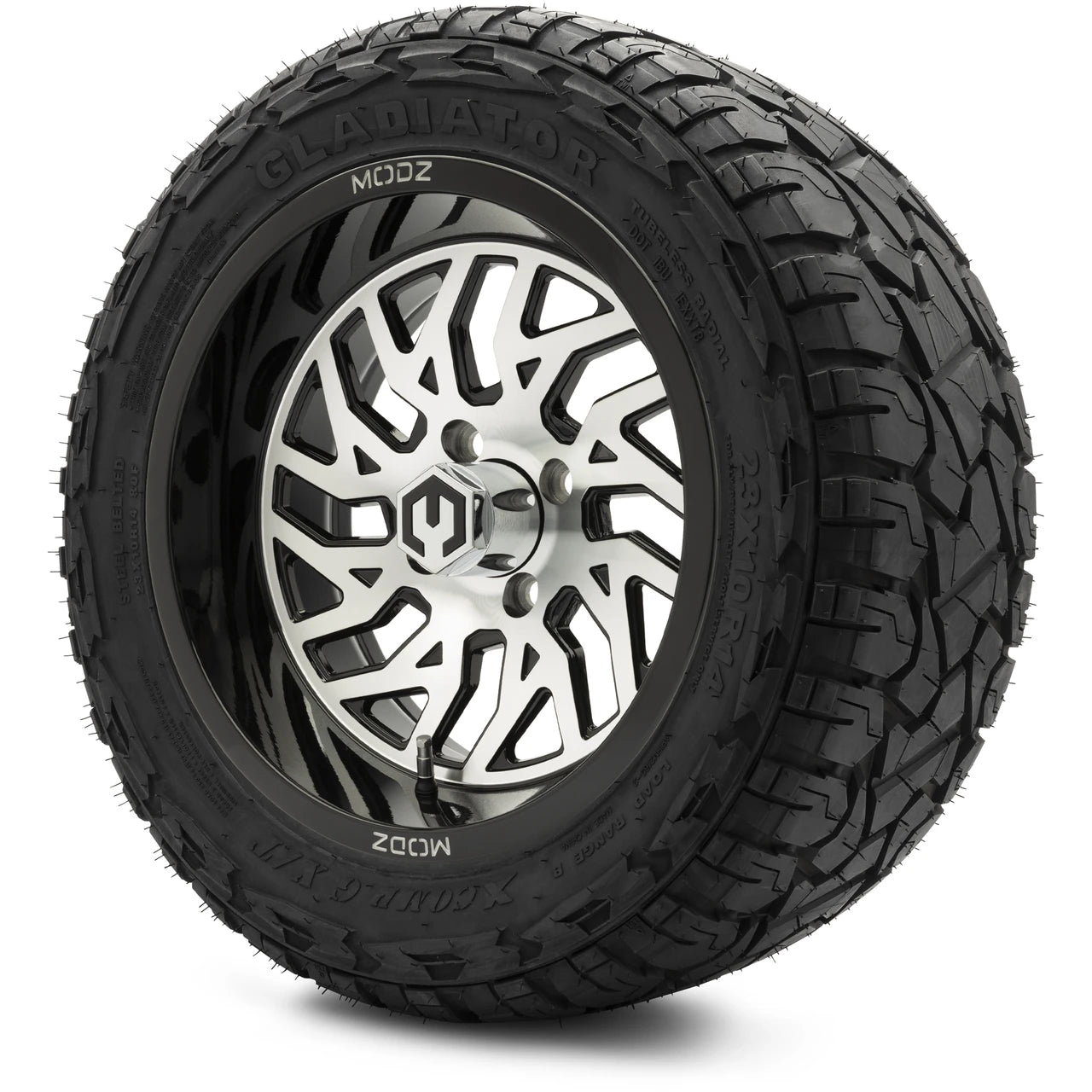 MODZ® 14" Carnage Machined Black Wheels & Off-Road Tires Combo