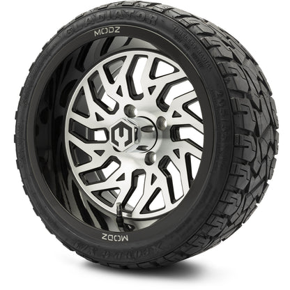 MODZ® 14" Carnage Machined Black Wheels & Off-Road Tires Combo