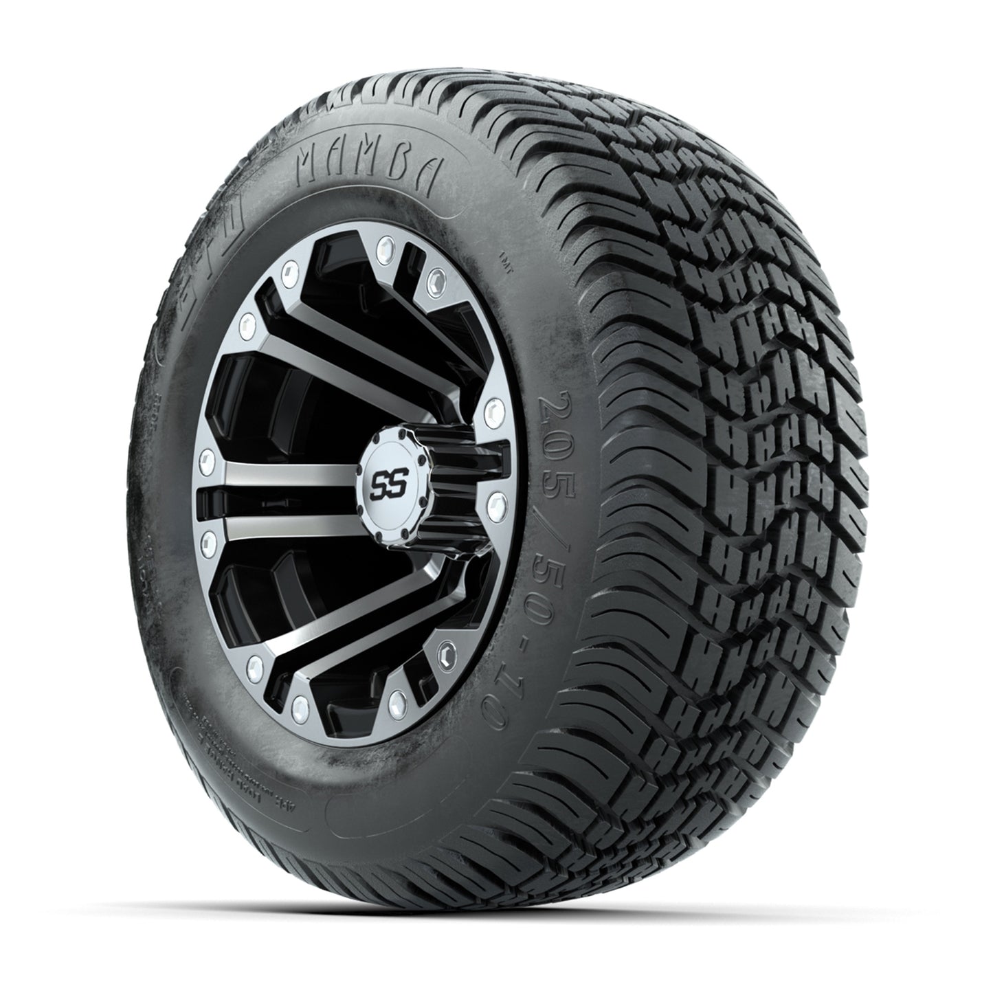 Set of (4) 10 in GTW Specter Wheels with 205/50-10 Mamba Street Tires
