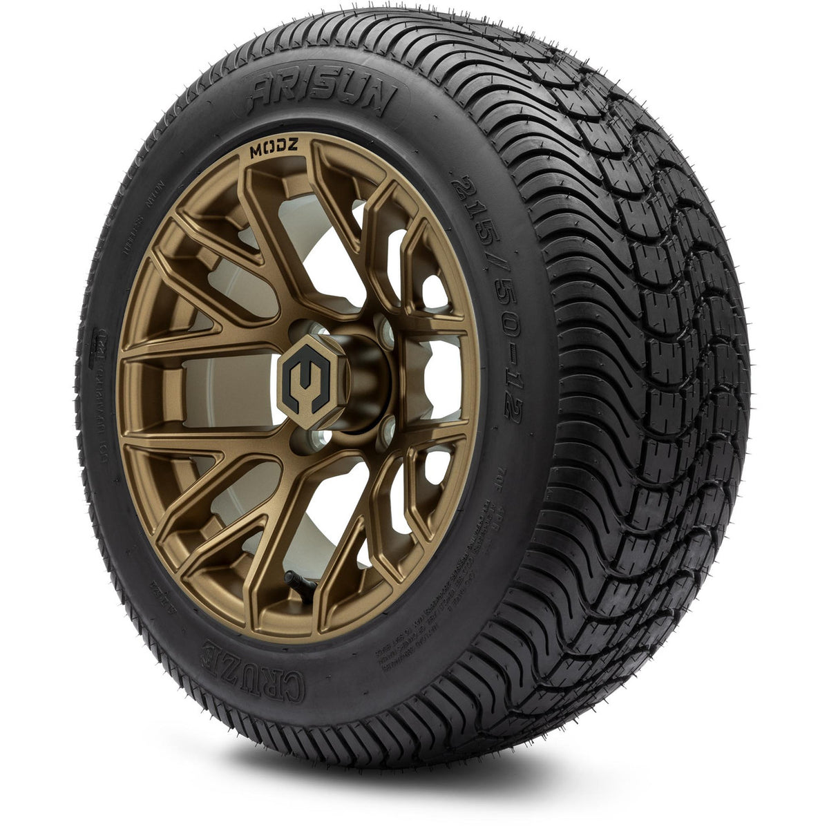 MODZ® 12" Matrix Matte Bronze Wheels & Street Tires Combo