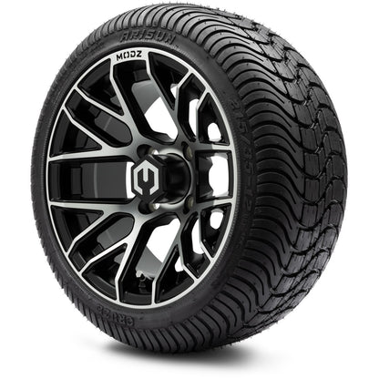 MODZ® 12" Matrix Machined Matte Black Wheels & Street Tires Combo