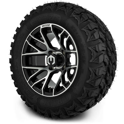 MODZ® 12" Matrix Machined Matte Black Wheels & Off-Road Tires Combo