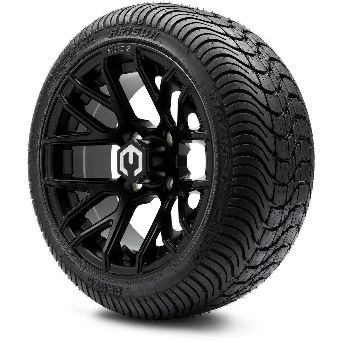 MODZ® 12" Matrix Matte Black Wheels & Street Tires Combo