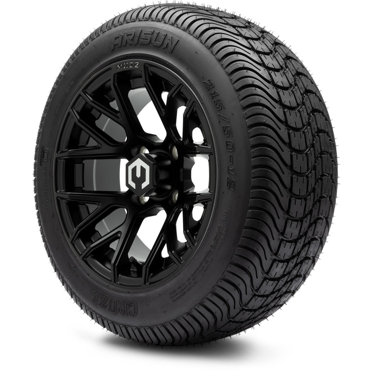 MODZ® 12" Matrix Matte Black Wheels & Street Tires Combo