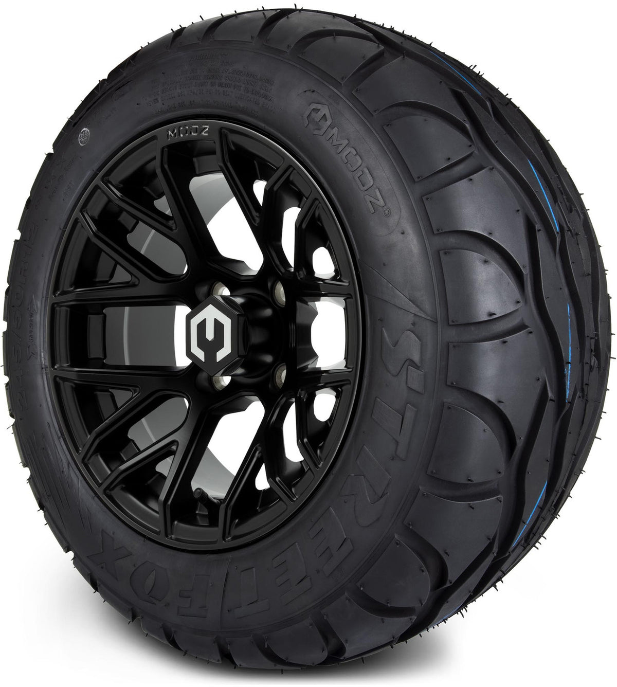 MODZ® 12" Matrix Matte Black Wheels & Street Tires Combo