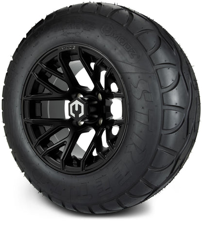 MODZ® 12" Matrix Matte Black Wheels & Street Tires Combo