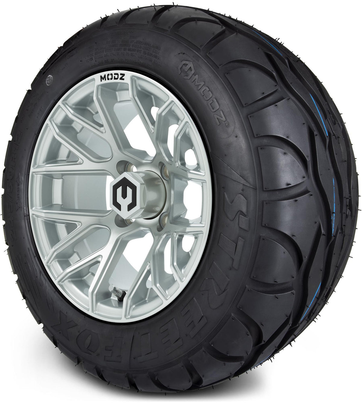 MODZ® 12" Matrix Silver Wheels & Street Tires Combo