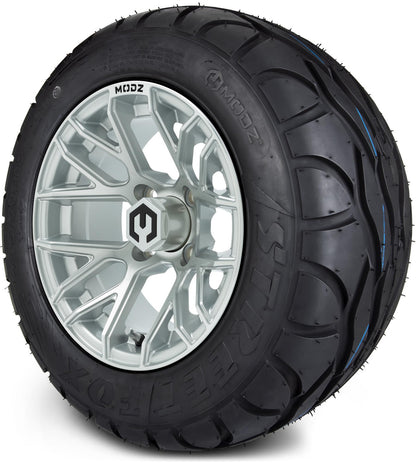 MODZ® 12" Matrix Silver Wheels & Street Tires Combo