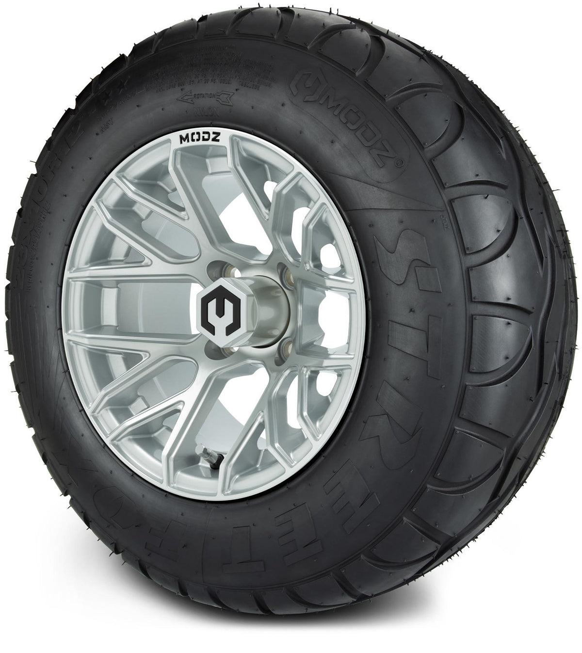 MODZ® 12" Matrix Silver Wheels & Street Tires Combo