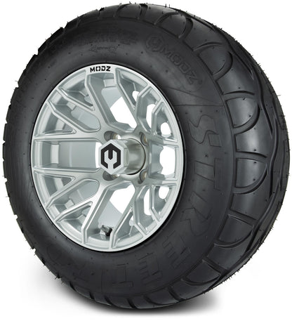 MODZ® 12" Matrix Silver Wheels & Street Tires Combo