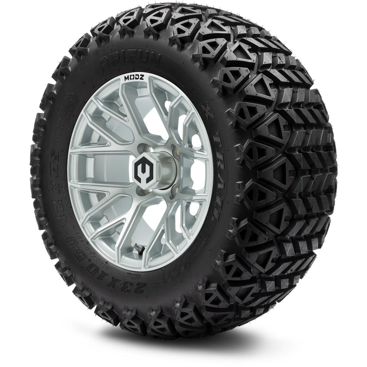MODZ® 12" Matrix Silver Wheels & Off-Road Tires Combo