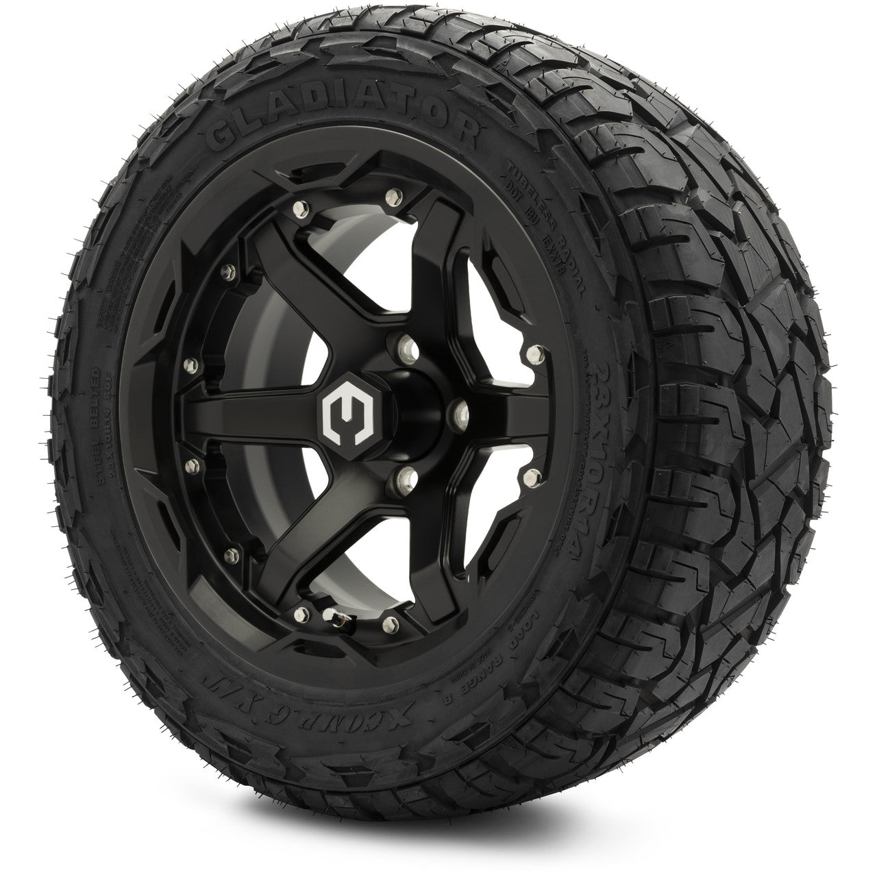 MODZ® 14" Gladiator Matte Black Wheels and Off-Road Tires Combo
