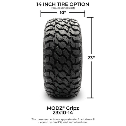MODZ® 14" Blitz Matte Bronze Wheels & Off-Road Tires Combo
