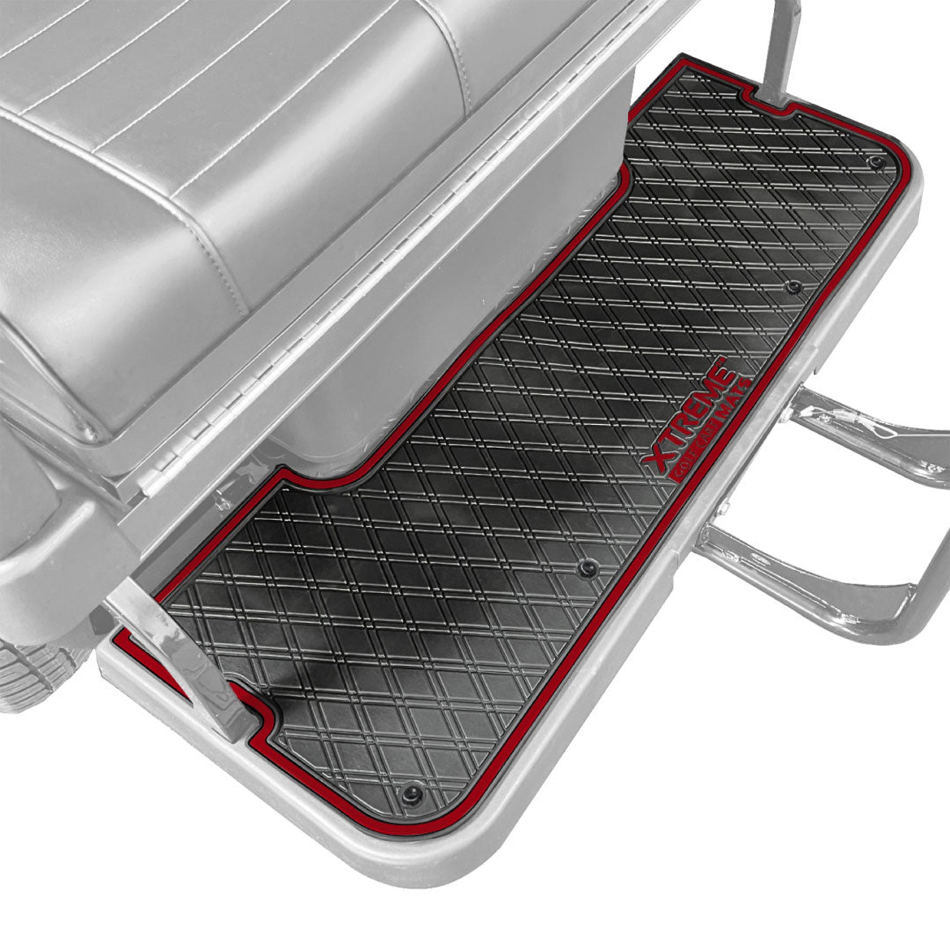 Xtreme Floor Mats for Evolution Classic Pro, Plus 4 Rear Seat Mat - Black/Flamenco Red