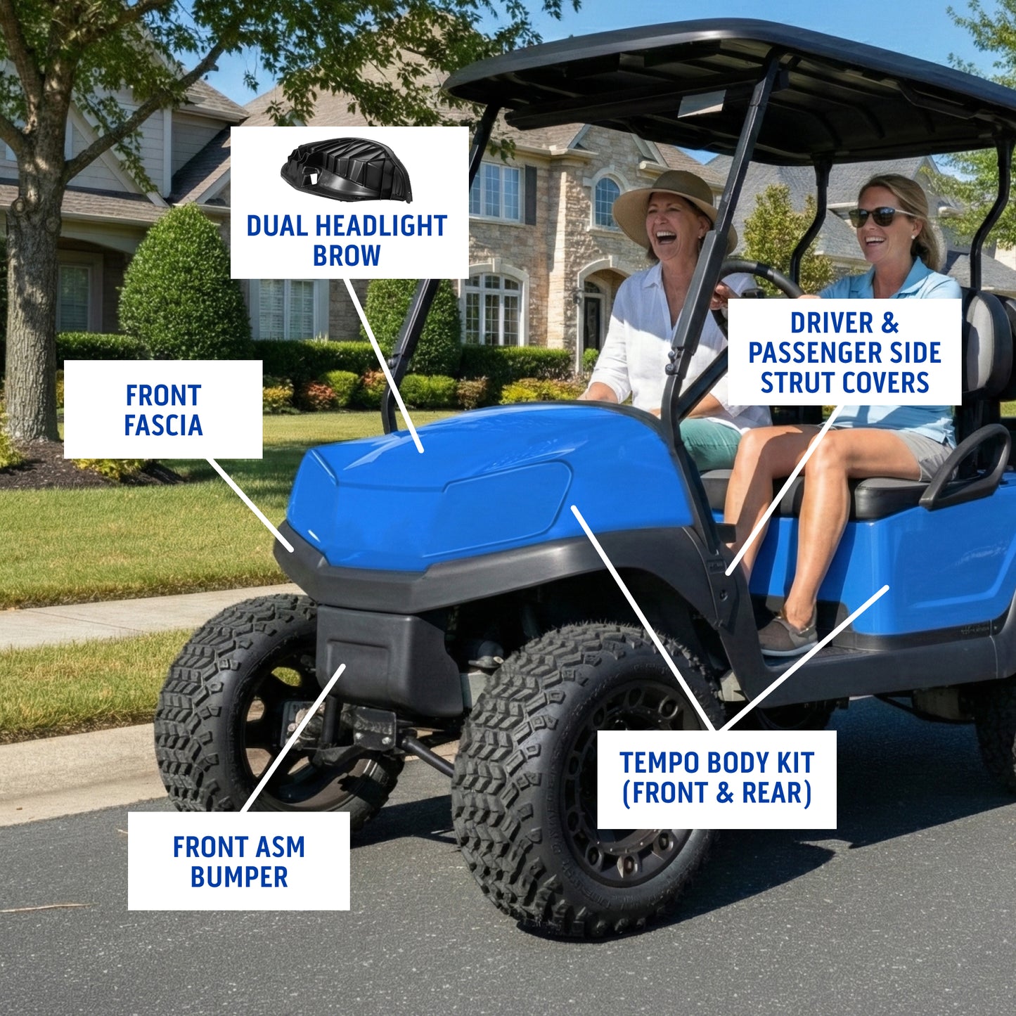 Club Car Precedent to Club Car Tempo Summit White Body Conversion Kit (Years 2004-Up)