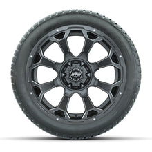 GTW® Raven Matte Gray/Ball Milled 14 in Wheels with 205/30-R14 Fusion Street Tires – Full Set