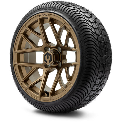 MODZ® 14" Matrix Matte Bronze Wheels & Street Tires Combo