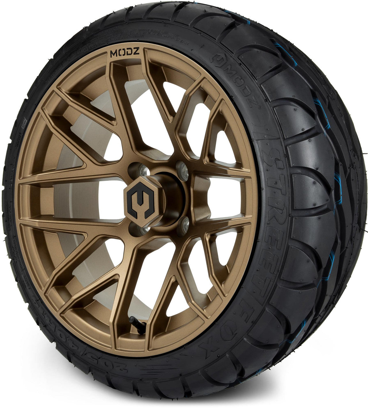 MODZ® 14" Matrix Matte Bronze Wheels & Street Tires Combo