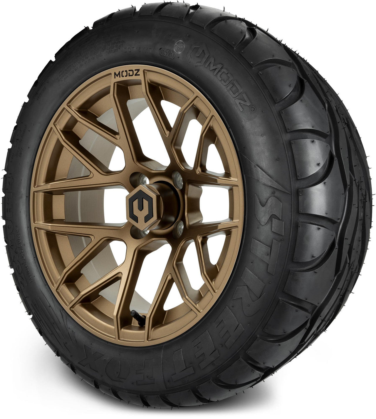 MODZ® 14" Matrix Matte Bronze Wheels & Street Tires Combo
