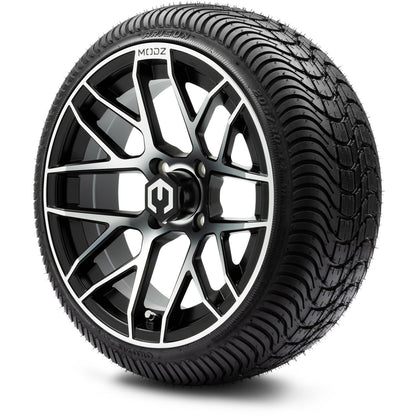 MODZ® 14" Matrix Machined Black Wheels & Street Tires Combo