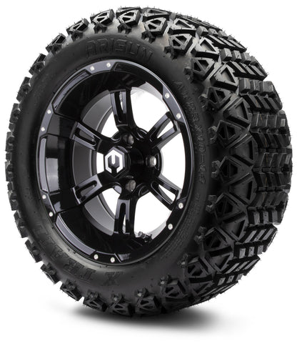 MODZ® 14" Ambush Glossy Black Wheels & Off-Road Tires Combo