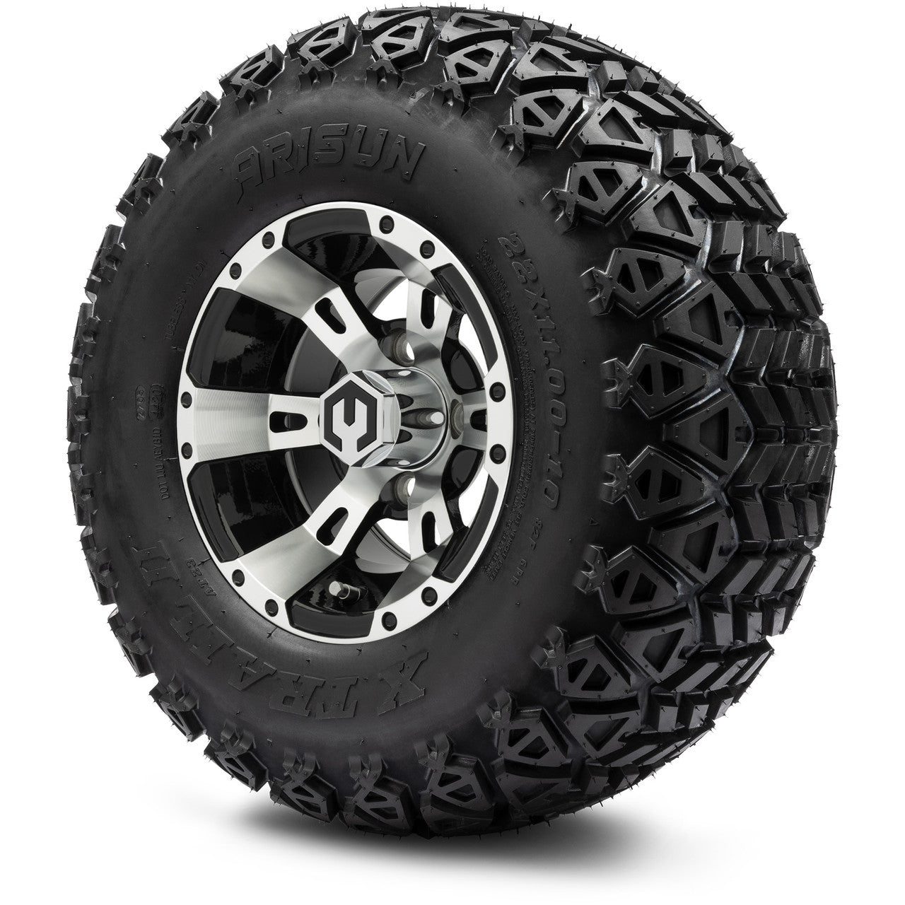 MODZ® 10" Ambush Machined Black Wheels & Off-Road Tires Combo