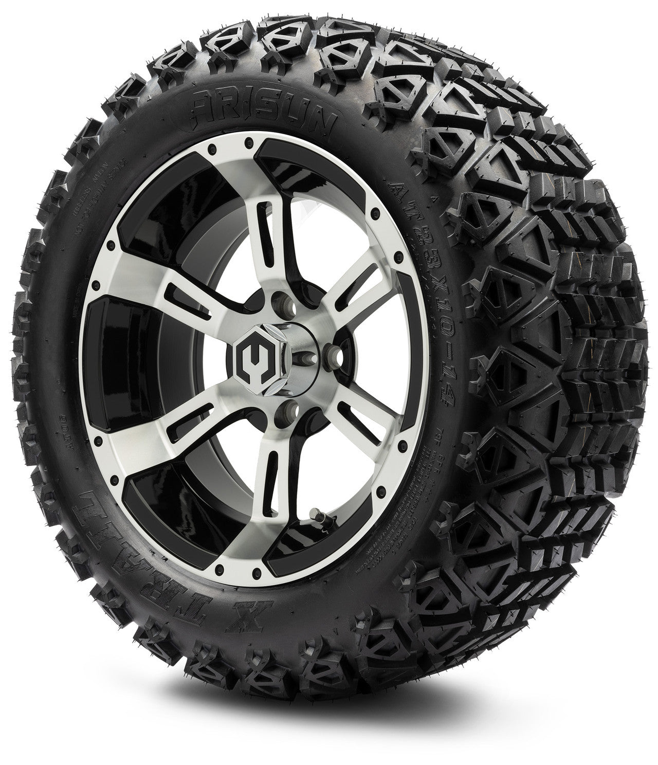 MODZ® 14" Ambush Machined Black Wheels & Off-Road Tires Combo