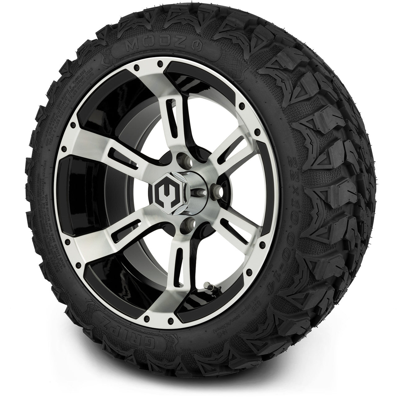 MODZ® 14" Ambush Machined Black Wheels & Off-Road Tires Combo