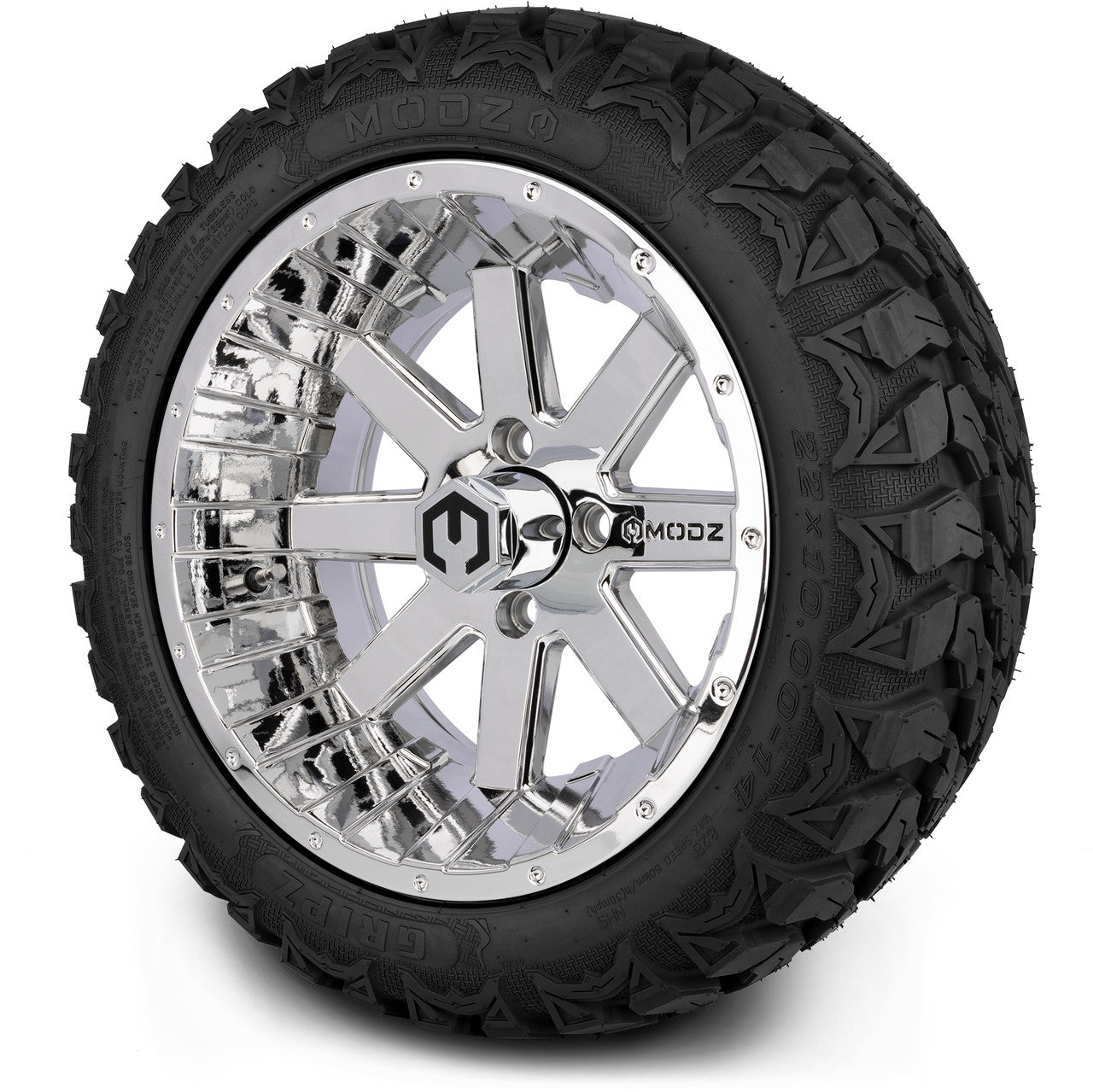 MODZ® 14" Assault Chrome Wheels & Off-Road Tires Combo