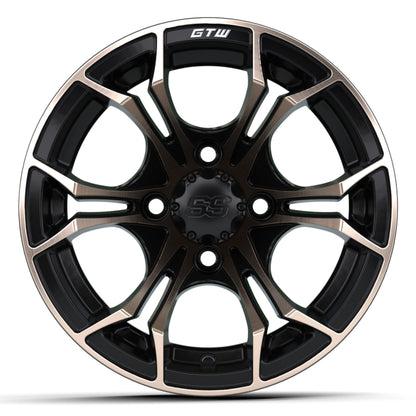 12″ GTW® Spyder Matte Black with Bronze Accents Wheel
