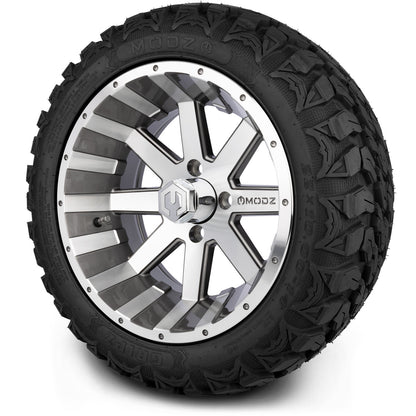 MODZ® 14" Assault Machined Gunmetal Wheels & Off-Road Tires Combo