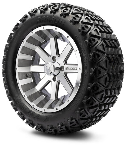 MODZ® 14" Assault Machined Gunmetal Wheels & Off-Road Tires Combo