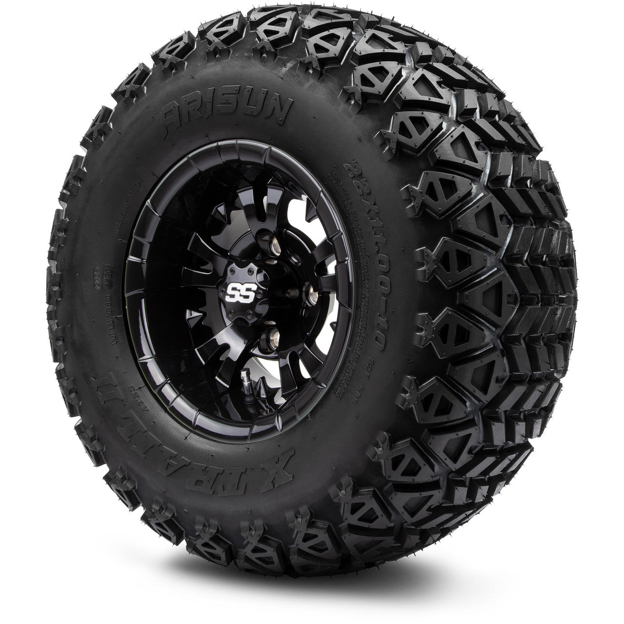 MODZ® 10" Vampire Glossy Black Wheels & Off-Road Tires Combo