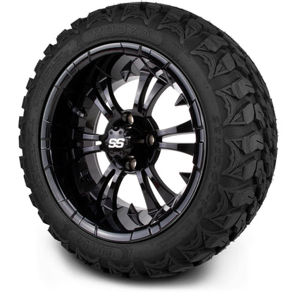MODZ® 14" Vampire Glossy Black Wheels & Off-Road Tires Combo