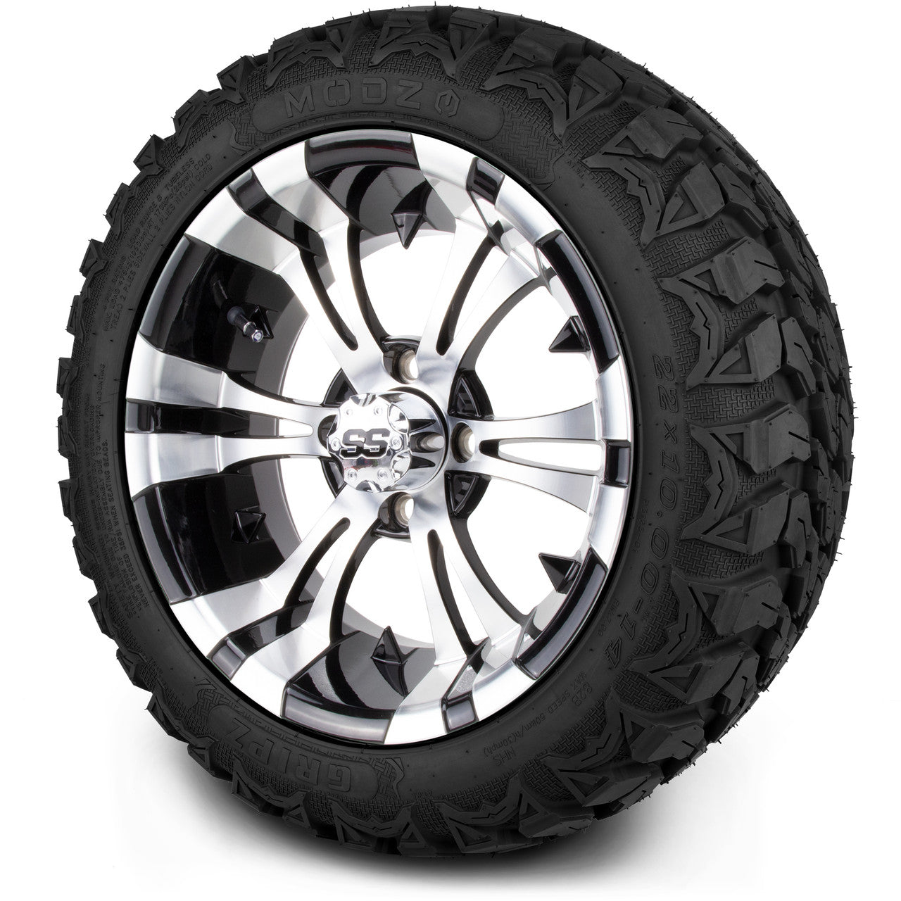 MODZ® 14" Vampire Machined Black Wheels & Off-Road Tires Combo