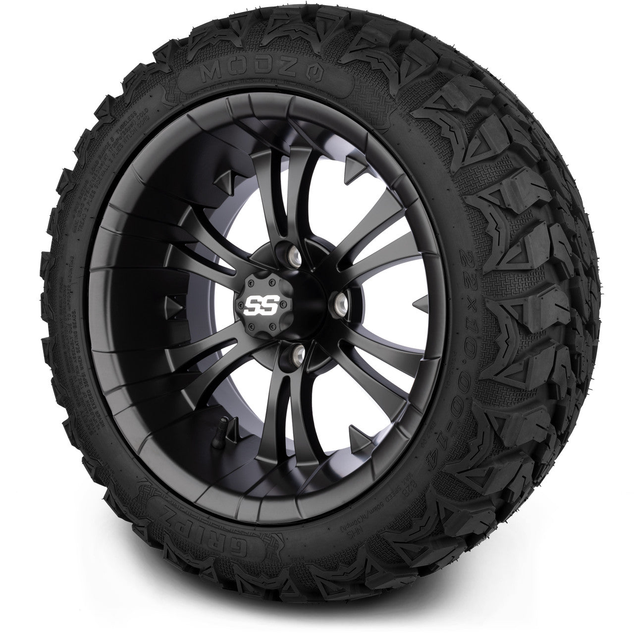 MODZ® 14" Vampire Matte Black Wheels & Off-Road Tires Combo