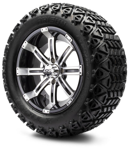 MODZ® 14" Tempest Machined Black Wheels & Off-Road Tires Combo