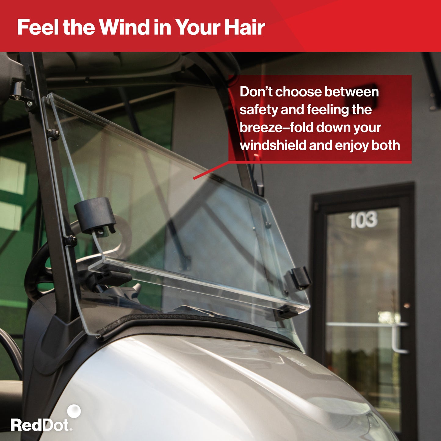 RedDot DACH Apollo Clear Folding Windshield (Years 2025-Up)