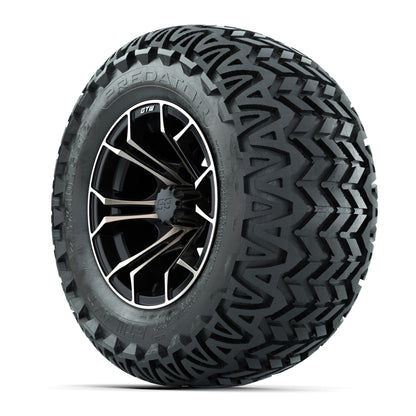GTW® Spyder Matte Black/Bronze 12 in Wheels with 23X10.5-12 Predator All-Terrain Tires – Full Set