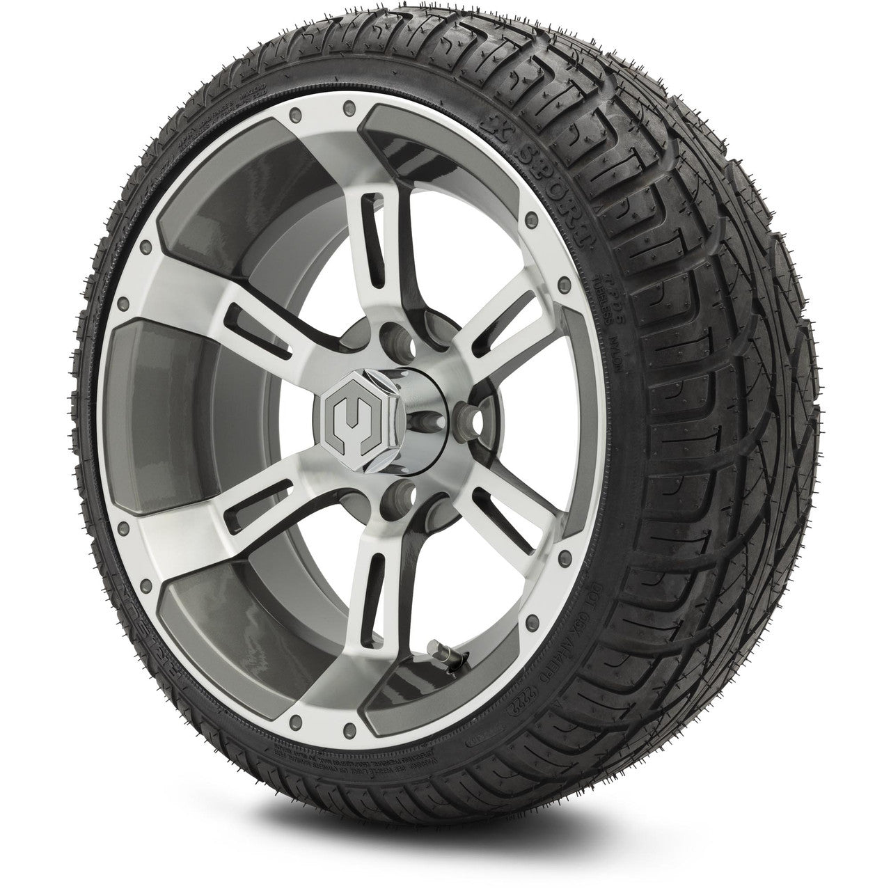 MODZ® 14" Ambush Gunmetal Wheels & Street Tires Combo