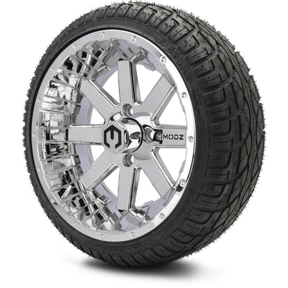 MODZ® 14" Assault Chrome Wheels & Street Tires Combo
