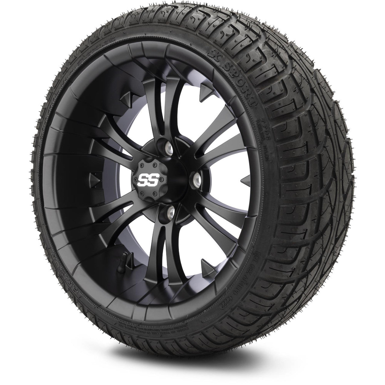 MODZ® 14" Vampire Matte Black Wheels & Street Tires Combo