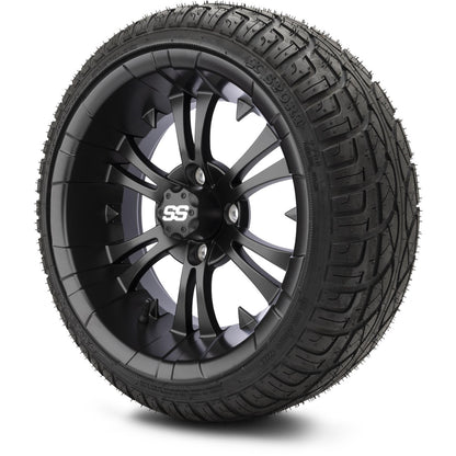 MODZ® 14" Vampire Matte Black Wheels & Street Tires Combo