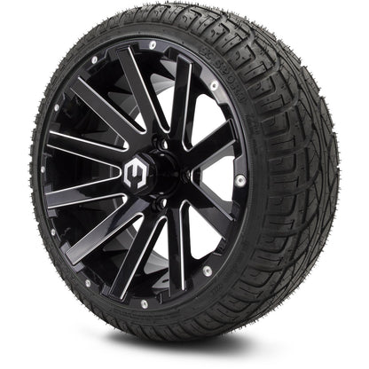 MODZ® 14" Mauler Glossy Black with Ball Mill Wheels & Street Tires Combo
