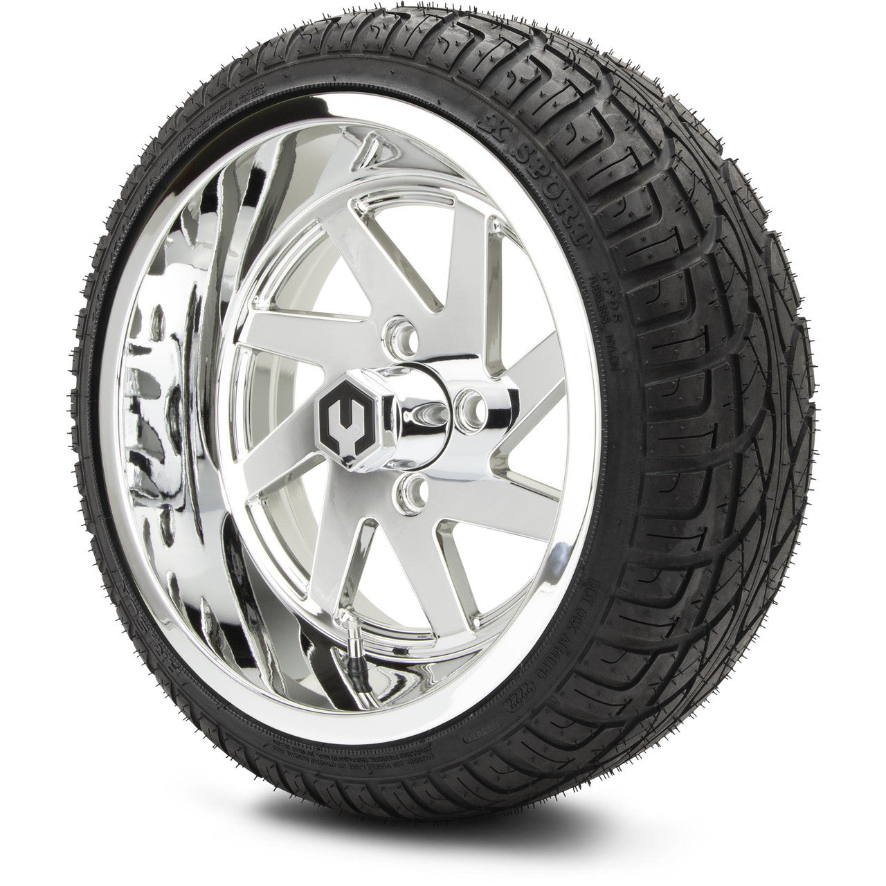 MODZ® 14" Fury Chrome Wheels & Street Tires Combo