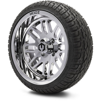 MODZ® 14" Mayhem Chrome Wheels & Street Tires Combo