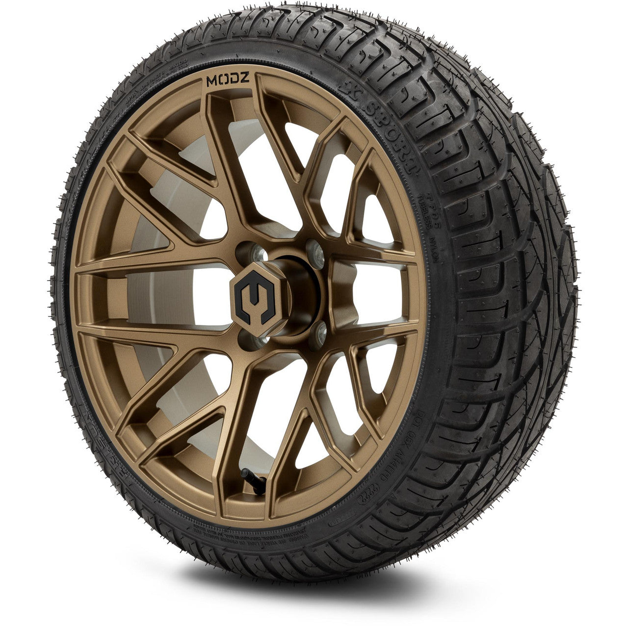 MODZ® 14" Matrix Matte Bronze Wheels & Street Tires Combo