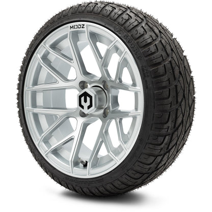 MODZ® 14" Matrix Silver Wheels & Street Tires Combo