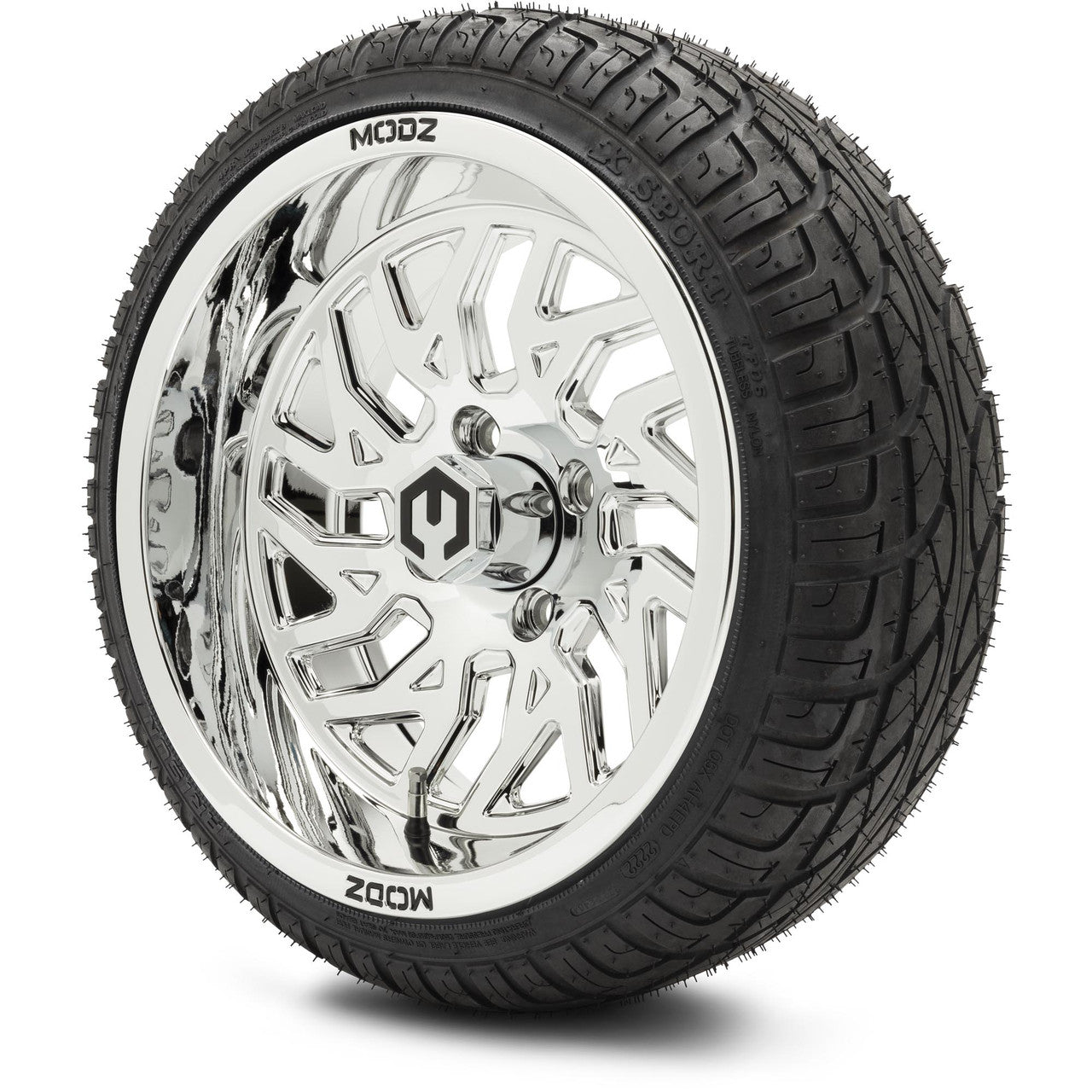 MODZ® 14" Carnage Chrome Wheels & Street Tires Combo